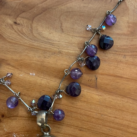 BUDDAH CARVED AMETHYST NECKLACE Soapstone STUNNING statement piece!! - Picture 5 of 7